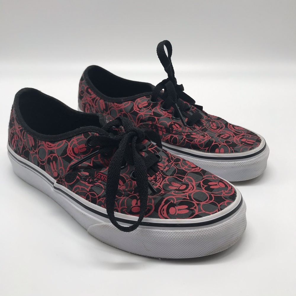Vans x Disney Mickey Mouse Red Checkered Sneakers